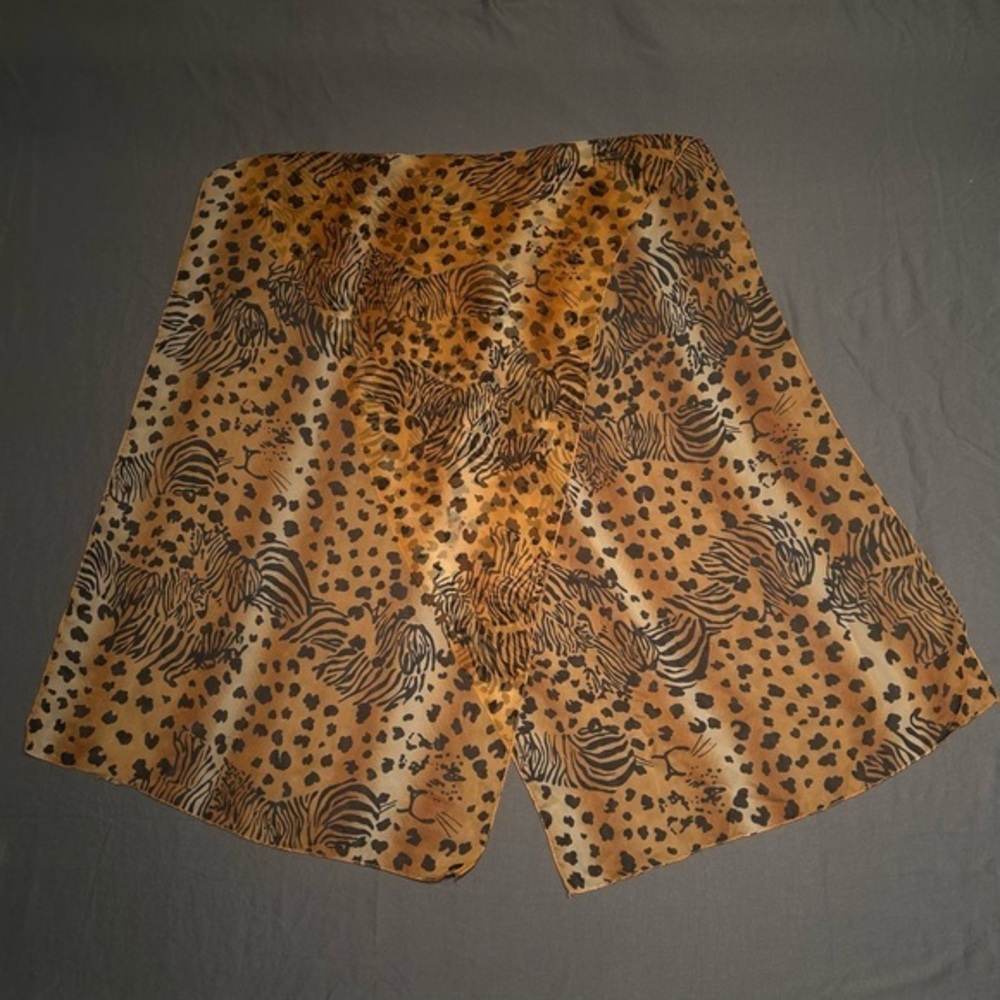 Vintage Sheer Cheetah Print Scarf